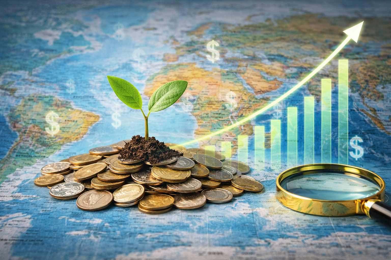 NISAで資産が成長するイメージ｜お金の芽と世界投資